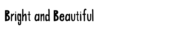 Bright and Beautiful font preview
